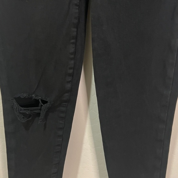 American Eagle Jeans Black Super Hi Rise Jegging Vintage Skinny Distressed 360 - Picture 3 of 14